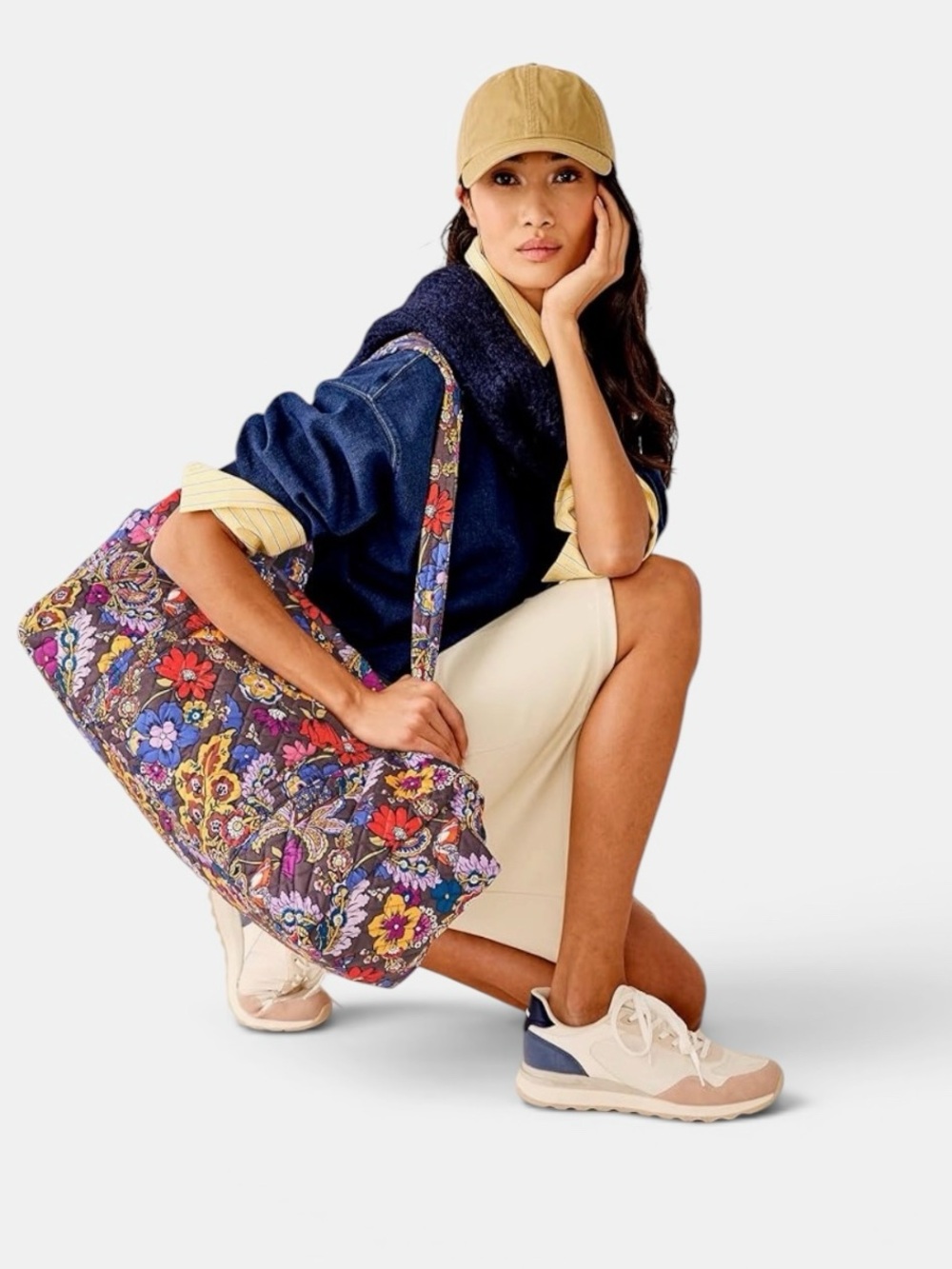 🌸Vera Bradley Duffel Premium Cotton - Picture 3 of 7